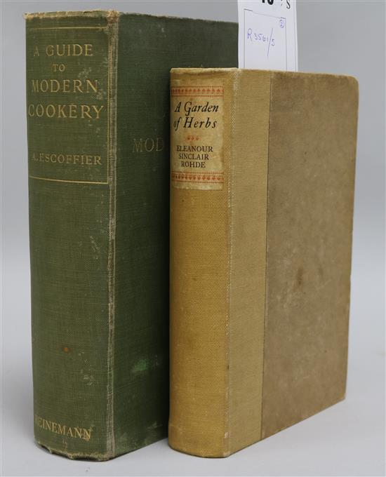 A Guide to Modern Cookery, by Auguste Escoffier, published by William Heinemann 1907 first edition,